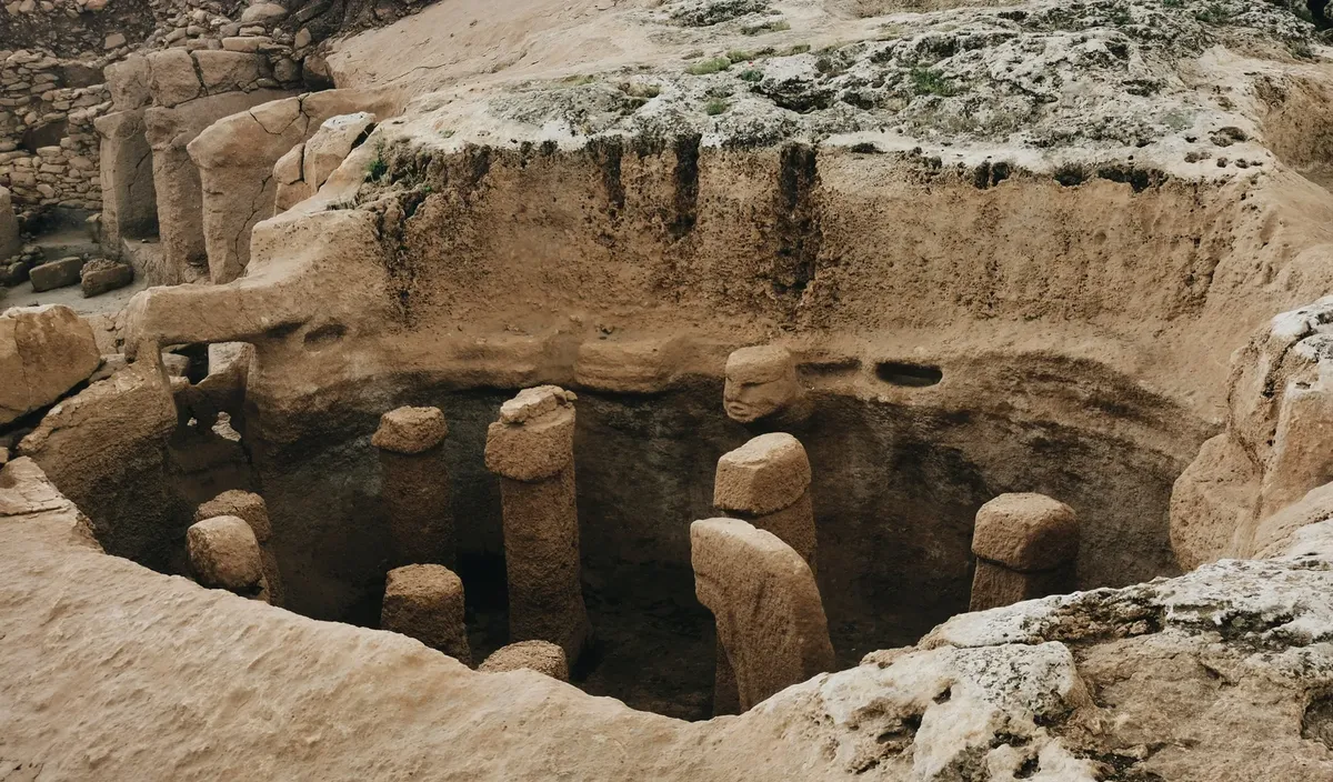 Explore the ancient stone structures at Karahan Tepe, a significant archeological site in Turkey.